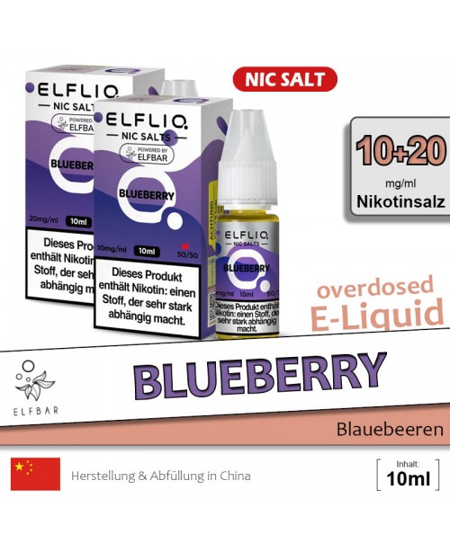 Elfbar Elfliq Blueberry Liquids