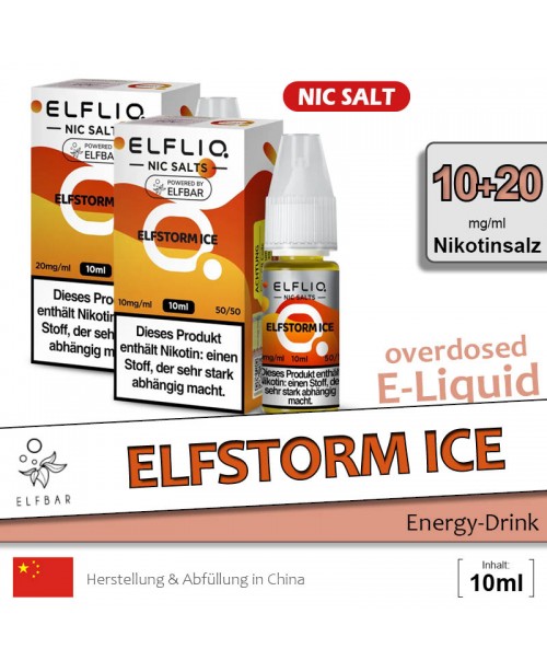 Elfbar Elfliq Elfstorm Ice Liquids