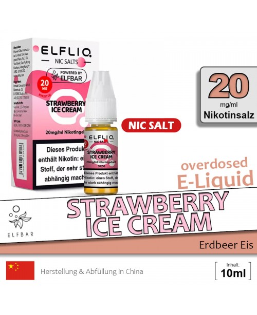 Elfbar Elfliq Strawberry Ice Cream Liquids