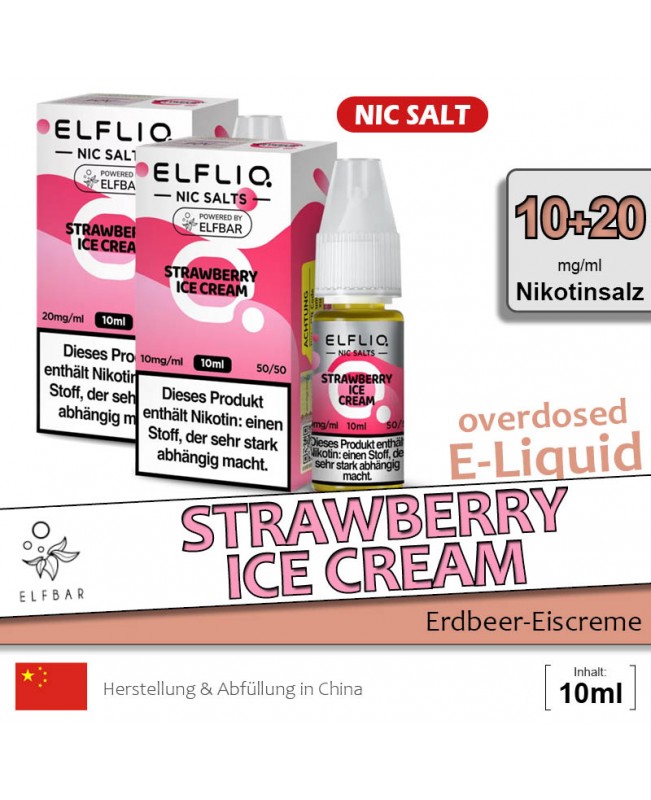 Elfbar Elfliq Strawberry Ice Cream Liquids