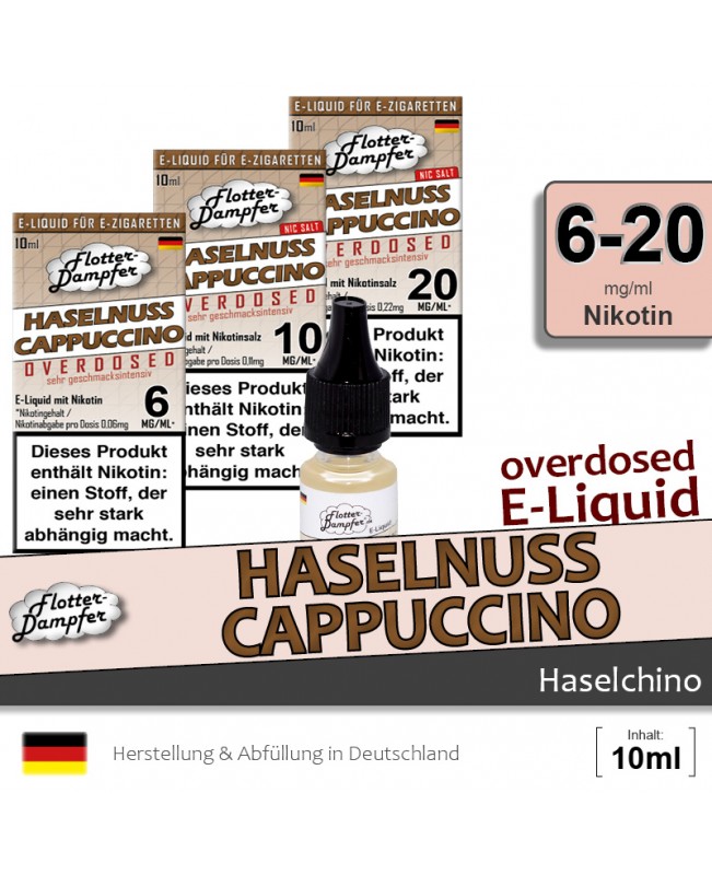 Haselnuss Cappucsino Liquids • Flotter-Dampfer