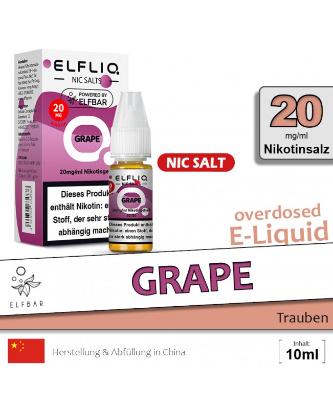 Elfbar Elfliq Grape Liquids 