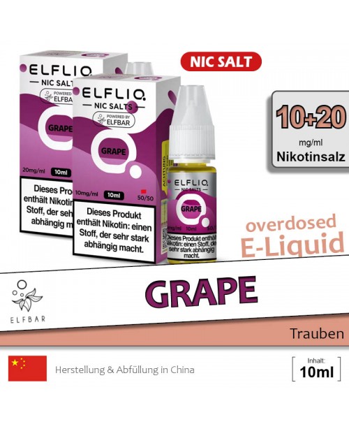 Elfbar Elfliq Grape Liquids 