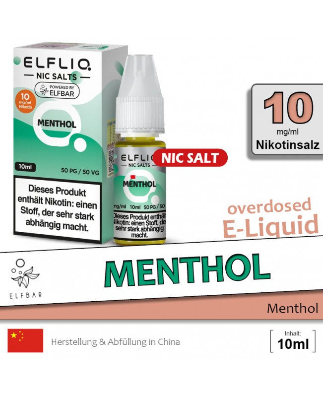 Elfbar Elfliq Menthol Liquids