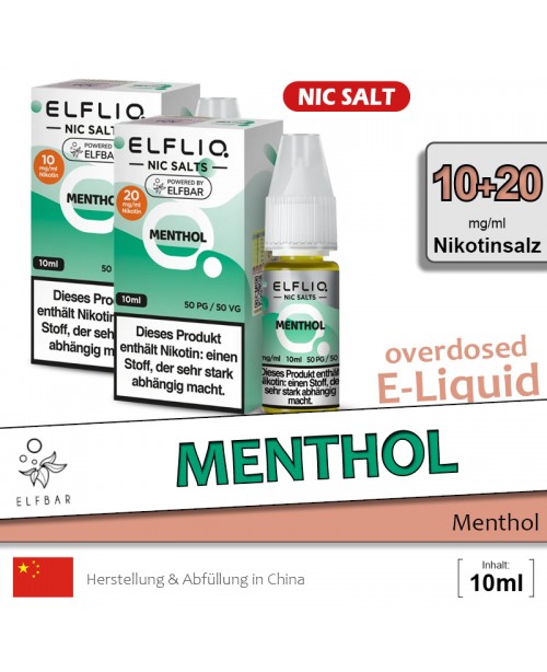 Elfbar Elfliq Menthol Liquids
