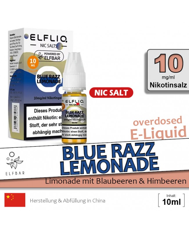 Elfbar Elfliq Blue Razz Lemonade Liquids