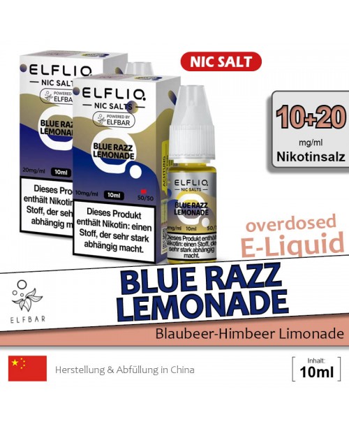 Elfbar Elfliq Blue Razz Lemonade Liquids