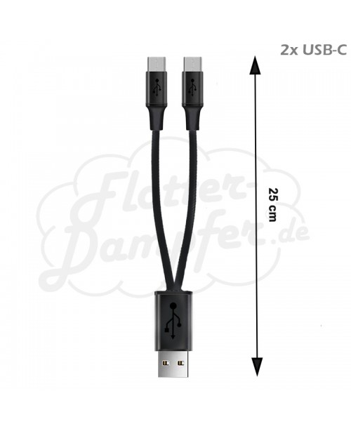 2fach USB-C Ladekabel