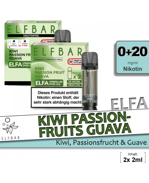 Elfbar Elfa Kiwi Passion Fruit Guava Pods