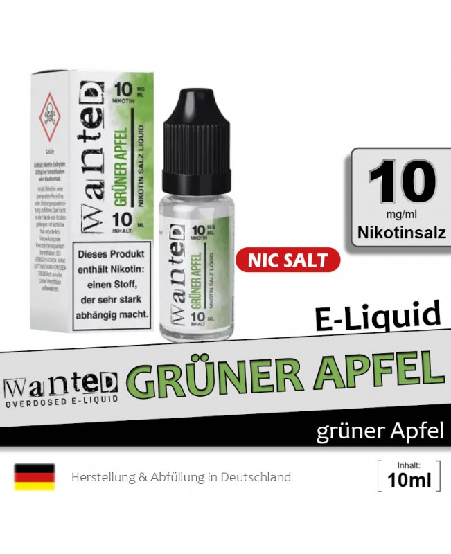 Wanted grüner Apfel Liquids