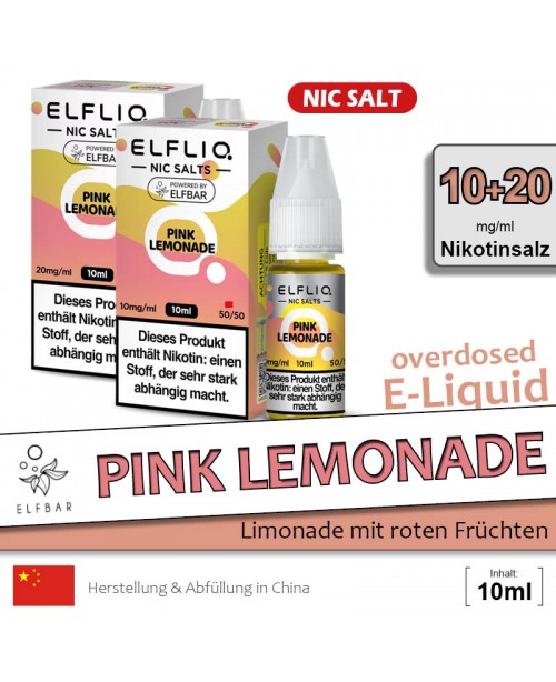 Elfbar Elfliq Pink Lemonade Liquids