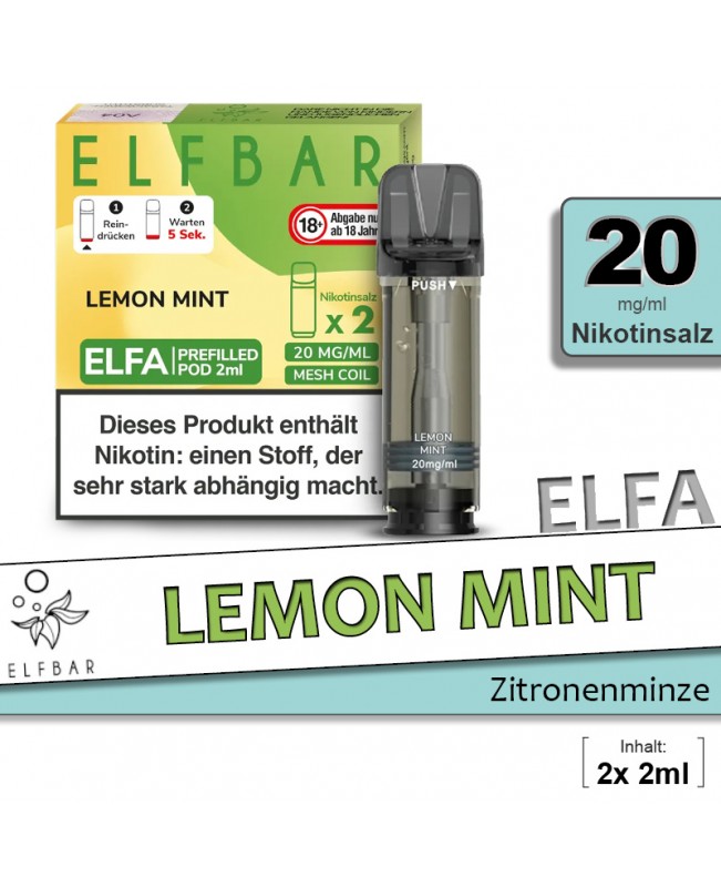 Elfbar Elfa Lemon Mint Pods