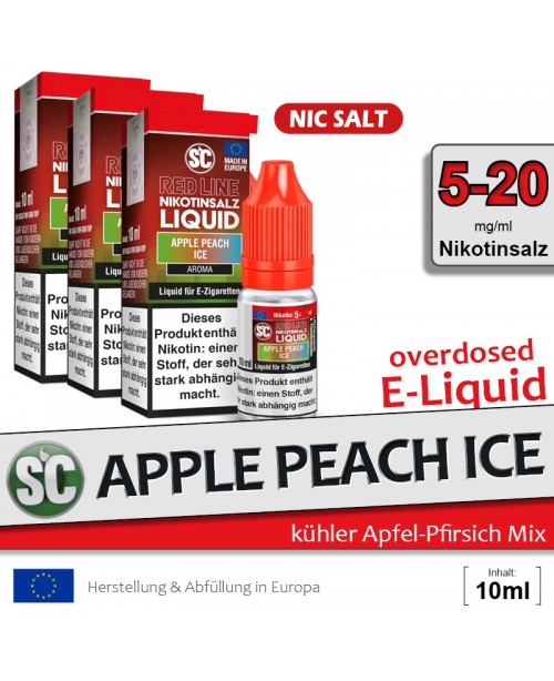 SC Red Line Apple Peach Ice Liquids