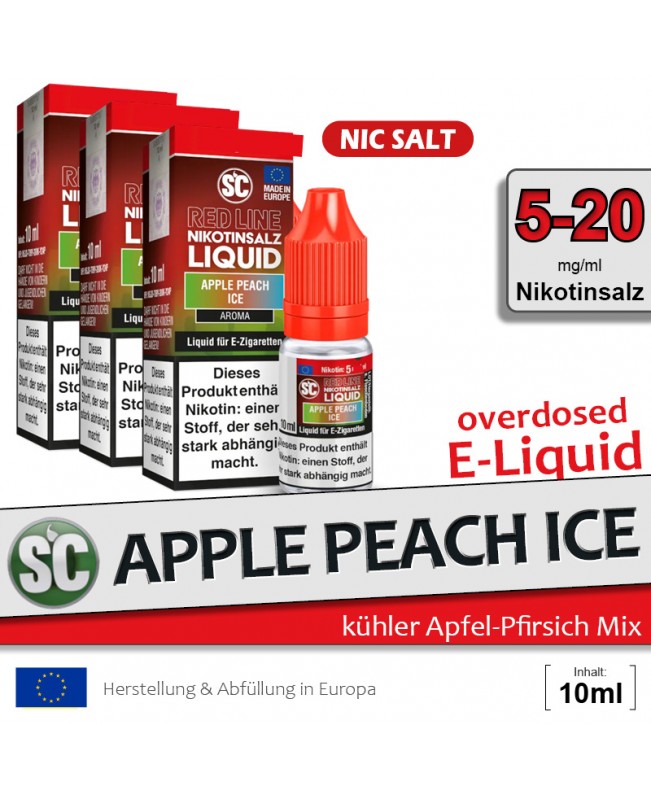 SC Red Line Apple Peach Ice Liquids