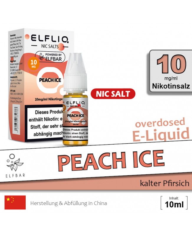 Elfbar Elfliq Peach Ice Liquids