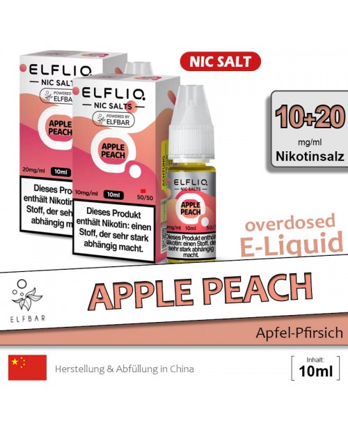 Elfbar Elfliq Apple Peach Liquids