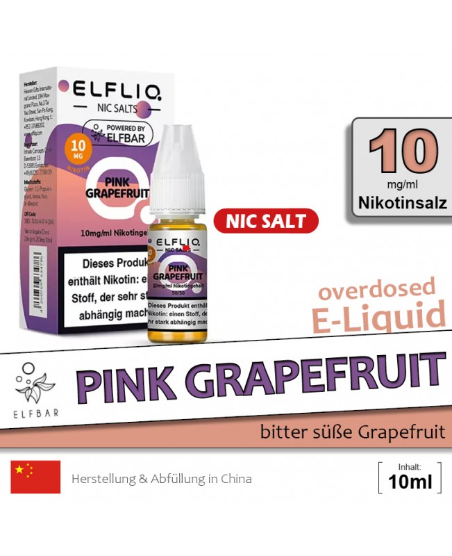 Elfbar Elfliq Pink Grapefruit Liquids